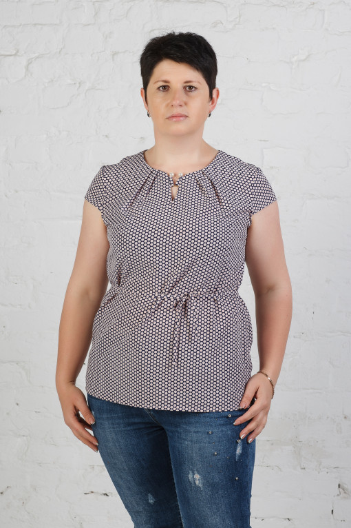 Летняя блуза из софта б-665