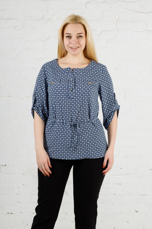 Элегантная женская блуза ромбик б-609