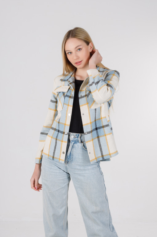 Весняна сорочка-кардиган блакитна