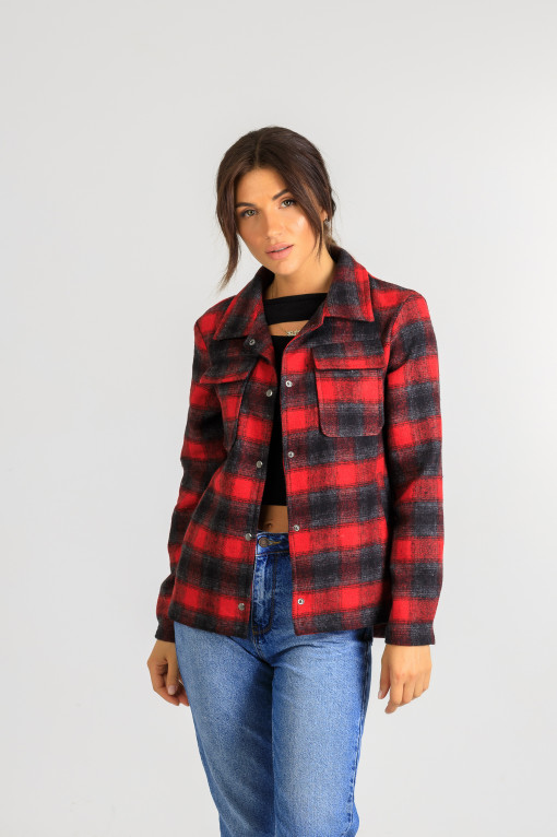 Весняна сорочка-кардиган р 875 червона