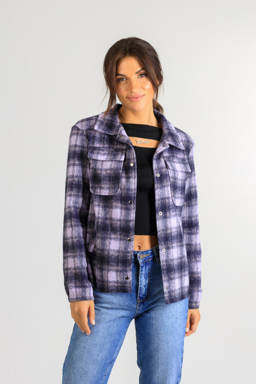 Весняна сорочка-кардиган р 875 фіолетова