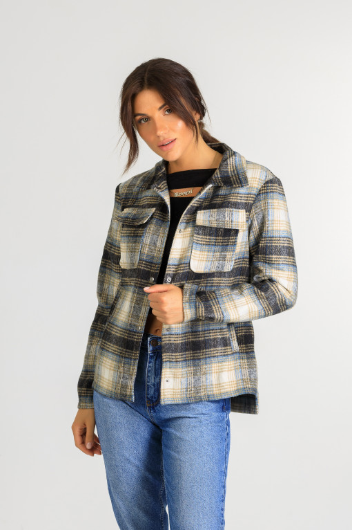 Весняна сорочка-кардиган р 875 сіра