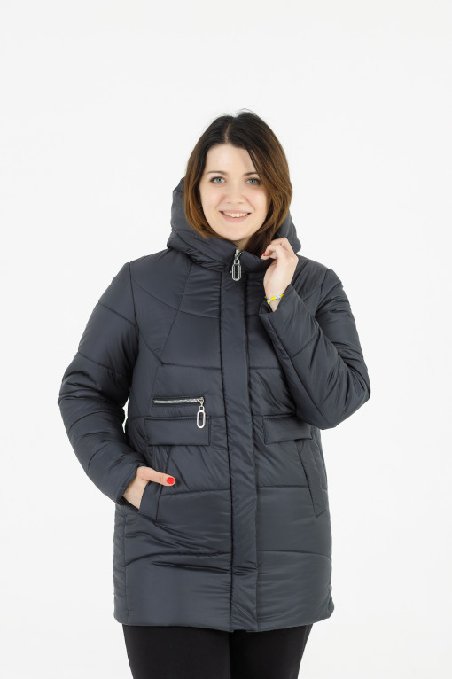 Жіноча куртка єврозима Фані синього кольору