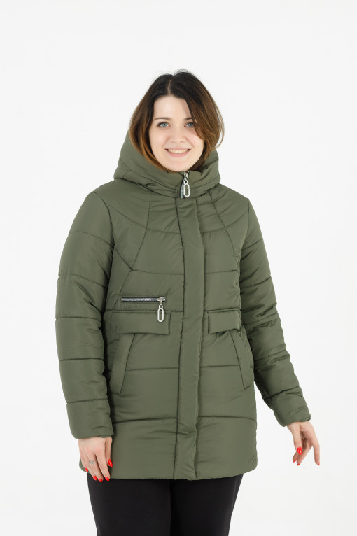 Жіноча куртка єврозима Фані кольору хакі