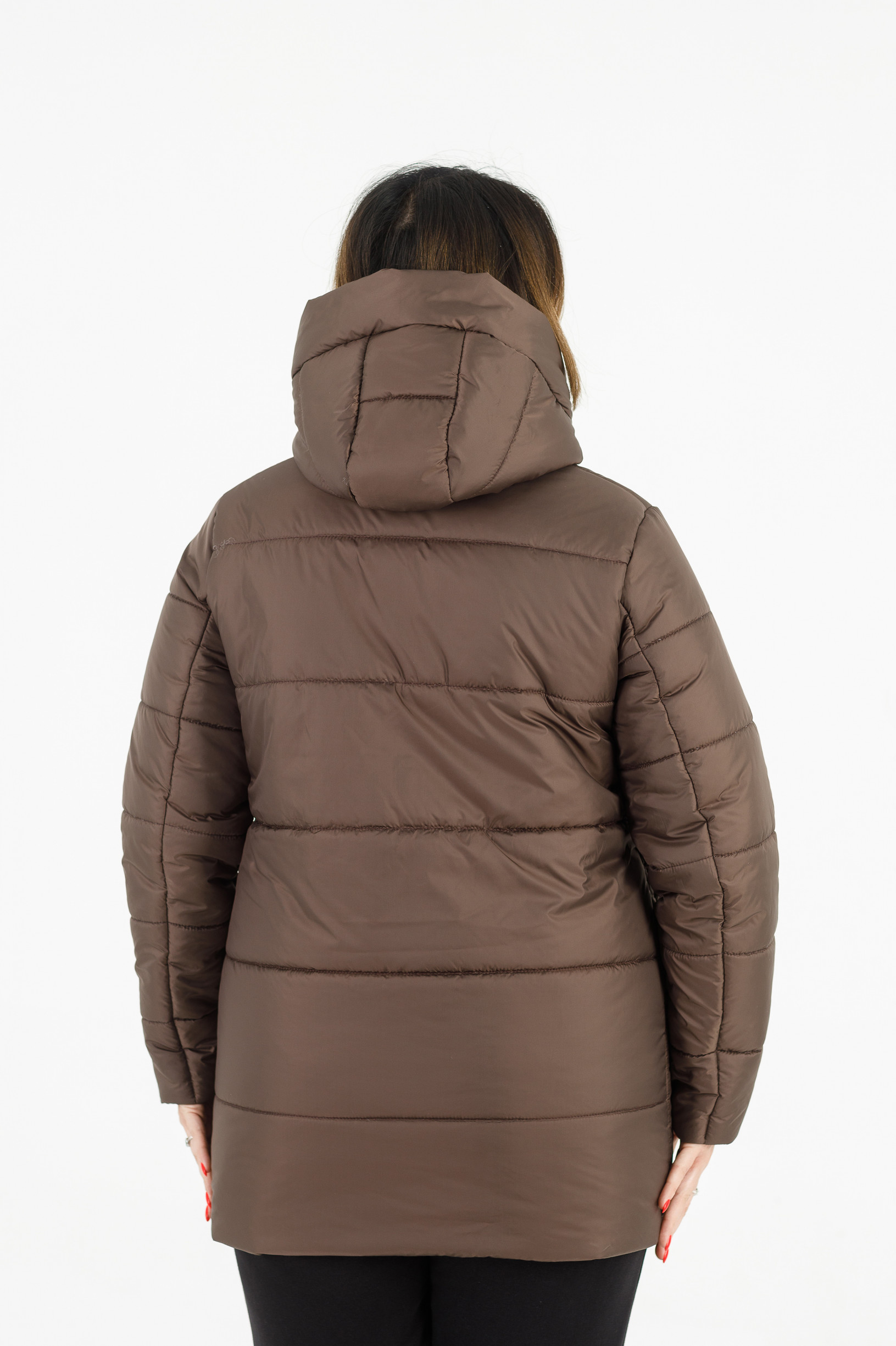Жіноча куртка єврозима Фані шоколадного кольору