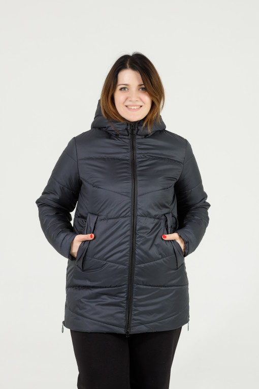 Демісезонна жіноча куртка синього кольору Паула