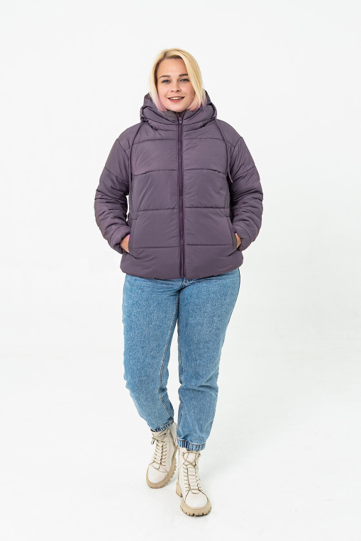 Демісезонна жіноча куртка чорничного кольору Тахо батал