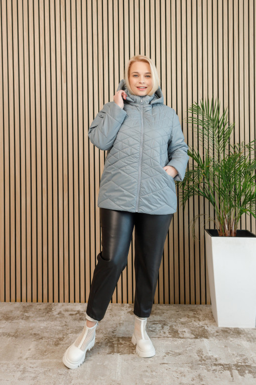 Демісезонна куртка джинсового кольору к-274