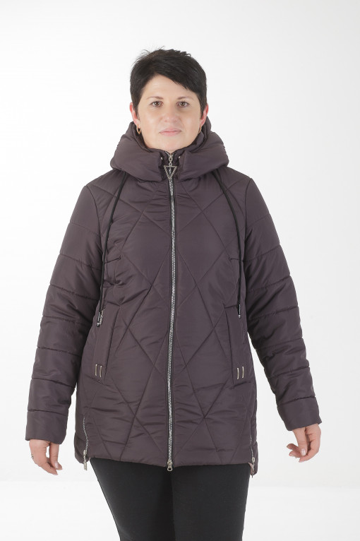 Демісезонна жіноча куртка Ронда бордового кольору