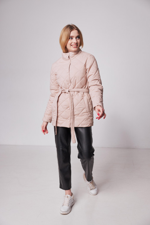 Весняна стьобана куртка Хайді рожева