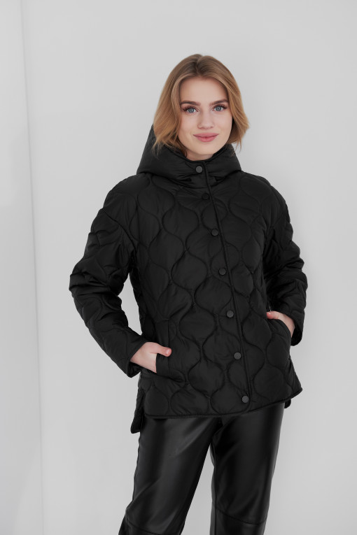 Весняна стьобана куртка Вінді чорна