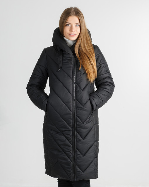 Зимнее пальто чёрного цвета Грейс