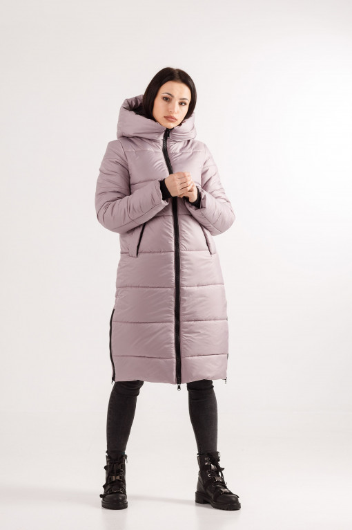 Зимнее пальто розового цвета Дарси