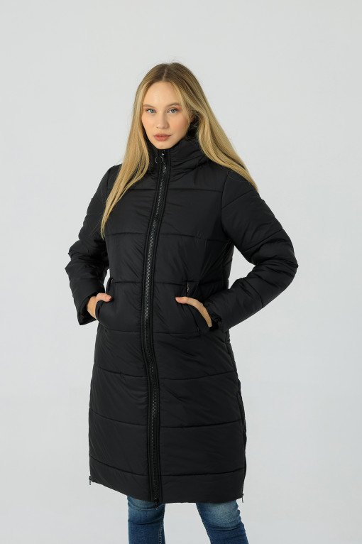 Зимове жіноче пальто Дарсі чорне