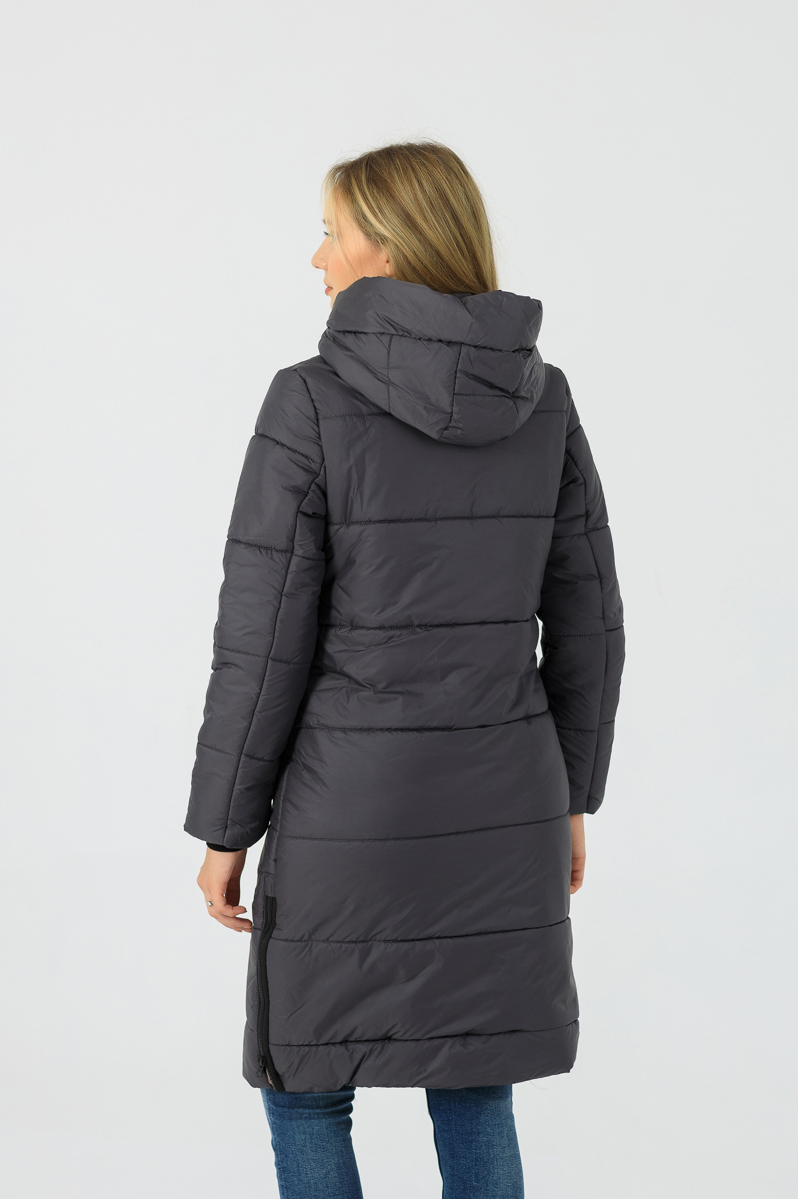 Зимове жіноче пальто Дарсі графіт