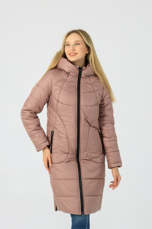 Зимове жіноче пальто Шейла рожевого кольору