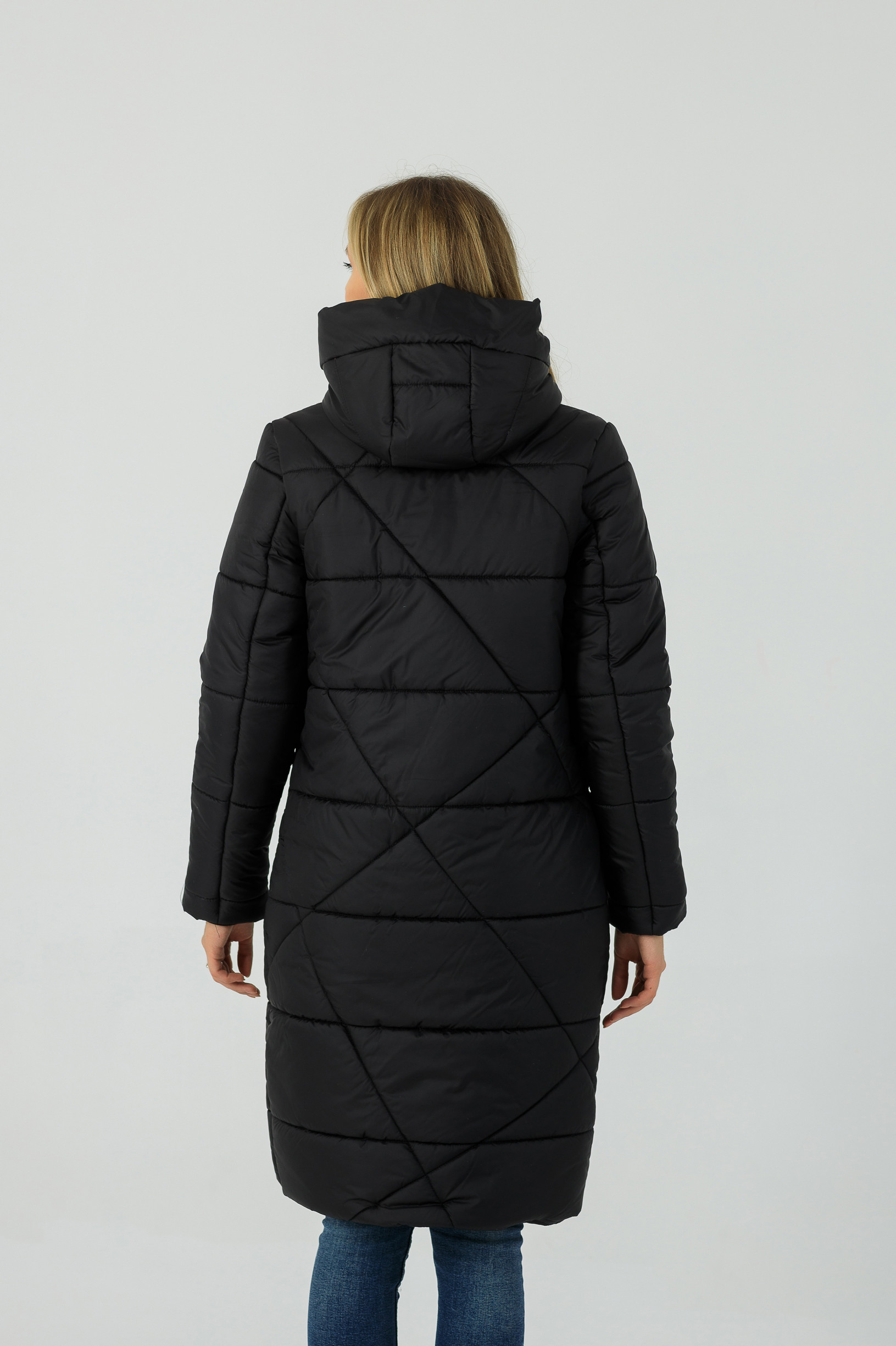 Зимнее женское пальто Мари чёрного цвета