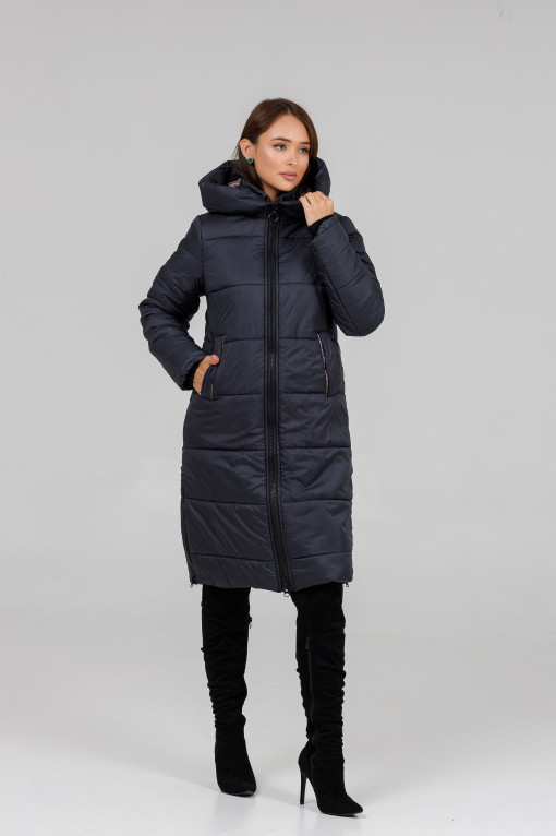 Зимнее пальто Дарси синее