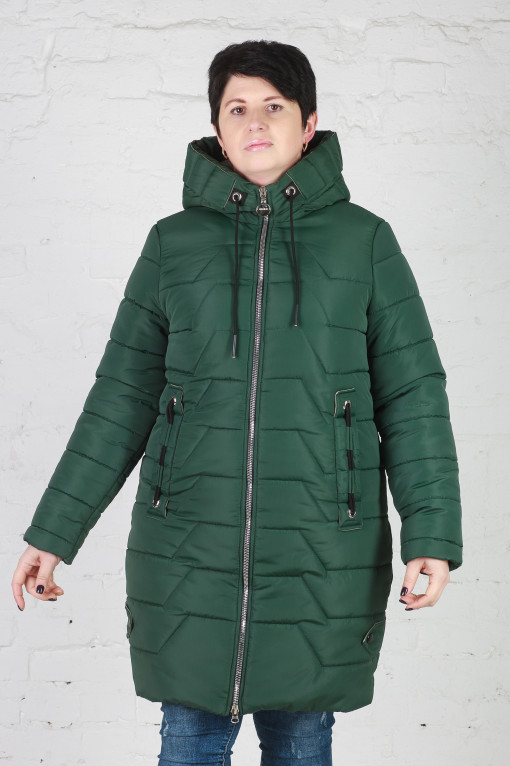 Куртка зимова без хутра Кайлі зелена
