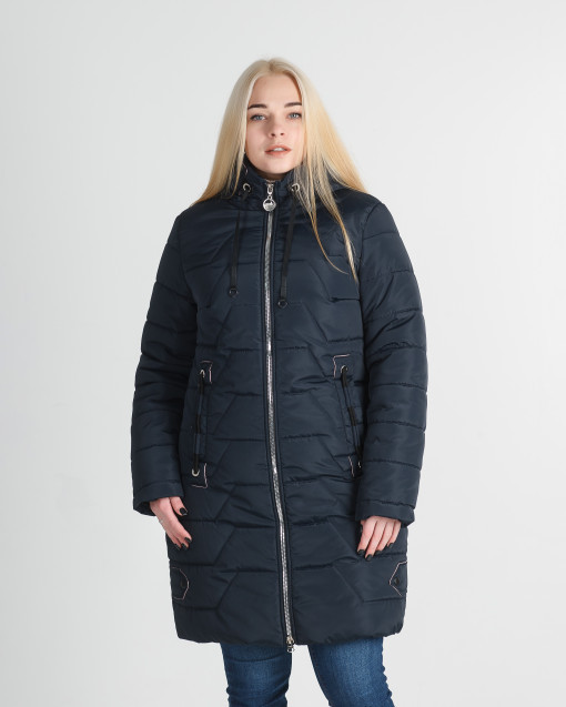 Куртка зимова без хутра темно синя Кайлі