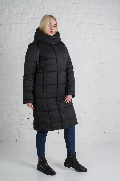 Зимове чорне пальто Тала