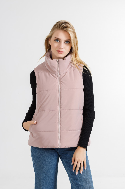 Жіноча безрукавка Фенді з велюрової плащівки рожева